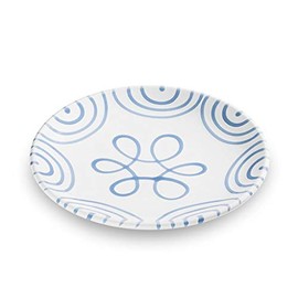 GMUNDNER KERAMIK Dessert Plate Cup Diameter 20 cm Blue Flamed Crockery Handmade in Austria