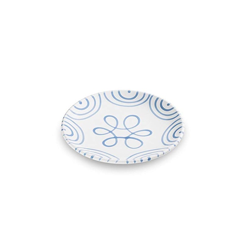 GMUNDNER KERAMIK Dessert Plate Cup Diameter 20 cm Blue Flamed
