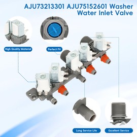 2025 UPGRADED AJU73213301 AJU75152601 5221EA1008F Washer Water Inlet Valve fits for Kenmore LG Washers WT7200CW, 79631522211, WT4801CW, WT1201CW, WT5680HVA, WT7200CW, 10-year Warranty