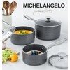 MICHELANGELO Sauce Pan with Glass Lid, Granite Nonstick Sauce Pan