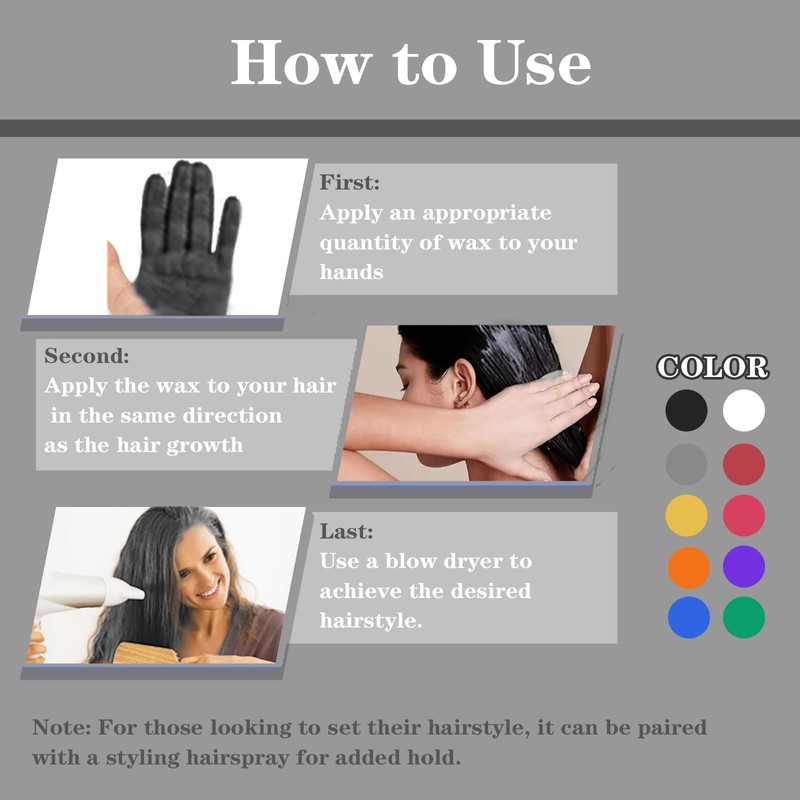 HaiolorPro Black Temporary Hair Colour Washable