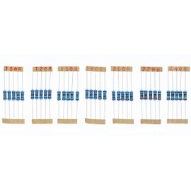HUABAN 5PCS * 21 VALUE 1W 1 Watts 1% METAL FILM RESISTOR 100 120 150 180 200 220 240 270 300 330 360 390 430 470 510 560 620 680 750 8 20 910 Ohm