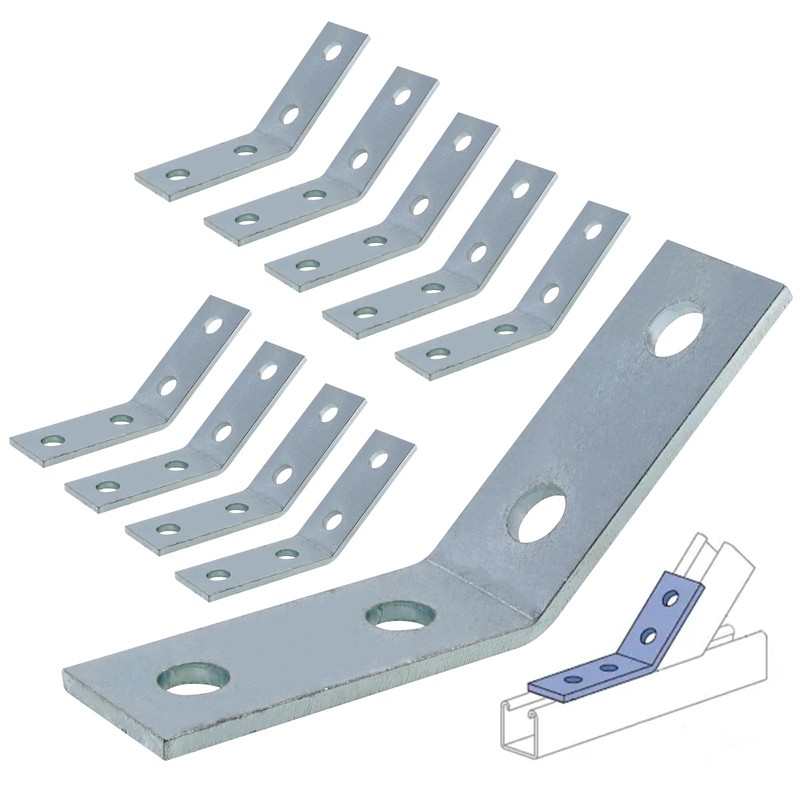 CNQLIS 10 Pcs 45 Degree Angle Bracket Fitting for 1-5/8