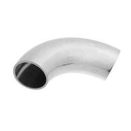 Hihaha 1 Pcs OD 1 Inch 90 Degree Mandrel Bend Elbow SS304 Stainless Steel Bend Tube Exhaust Elbow Pipe for Car Modified Exhaust System 1" Piping Silver Tone Durable Material