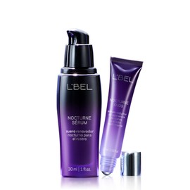 L'BEL - Kit Renovación Nocturna con Ácido Hialurónico Nocturne Sérum Antiedad para Rostro y Nocturne Ojos