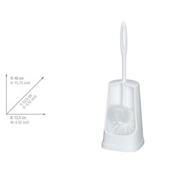 Wenko 19606100 Toilet Brush with Two Brushes White
