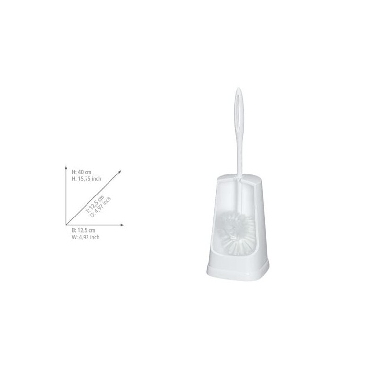 Wenko 19606100 Toilet Brush with Two Brushes White