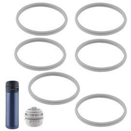6pcs Stopper Cover Gasket Replacement for Zojirushi Stainless Steel Mug 16oz 12oz, Silicone Lid Ring Seal Parts Leak-Proof O-Ring Water Bottle Parts Compatible with SM-K Series Accessories BPA Free