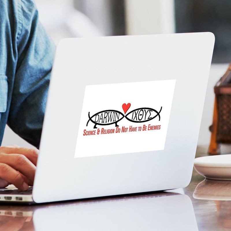 CafePress Science & Religion Rectangle Sticker Rectangle Bumper Sticker Car