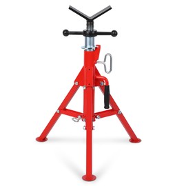 V Head Pipe Jack Stand with Adjustable Height 28-52 Inch, 1/2 to 12 Inch Pipe Supporting for Pipefitters, Foldable & Portable Pipe Jack Stand with 2500 LB Capacity, for Pipefitters, Welding and Pipe T