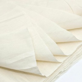 Muslin Fabric Unbleached, 100% Cotton, 5 Yards x 62" Wide – Natural Color, Lightweight for Draping, Pattern Making, Sewing, Dress Forms & DIY Crafts (2 Yard pre Cut)