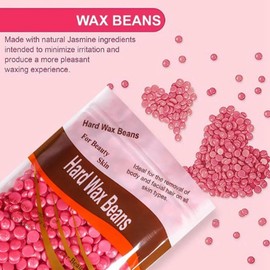 Lyaciomn 300g Waxing Wax Beans for Hair Removal Full Body Hot Film Hard Depilatory Wax Beads for Wax Heater Machine Easy Install C