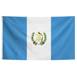 Guatemala Flag 3x5 Ft Vivid Color Guatemalan National Flags with Brass Grommets for Indoor Outdoor Party Yard Bar Garden Street Decorations