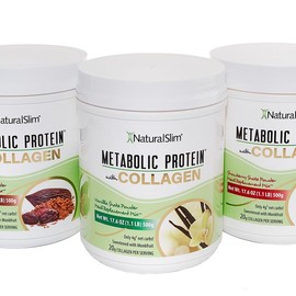 NaturalSlim 3 Energy Protein Collagen Shake with Monkfruit, 20g Collagen, 240ml - Supplement, Dietary Healthcare Fitness:_1 Fresa + 1 Vanilla + 1 Chocolate