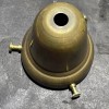 VINTAGE 2 1/4 BELL SHAPED UNFINISHED SOLID BRASS SHADE HOLDER-