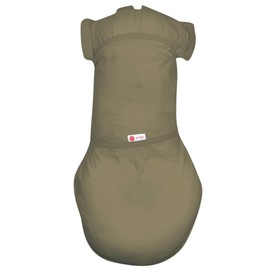 embé 2-Way Transition Swaddle Sack, 12-18 lbs, Diaper Change w/o Unswaddling, Arms in and Out, Legs in and Out Design, Warm Up or Cool Down 100% Cotton, 3-6 Months (Moss)