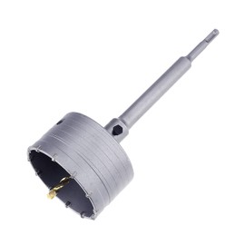 130mm / 5-1/8 inch Concrete Hole Saw with 220mm SDS Plus Shank Connecting Rod Cement Hole Saw for Cement Brick Concrete Stone Wall (130mm)