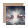1 x Greeting Card Boxing Gloves Flight Boxers Punch -