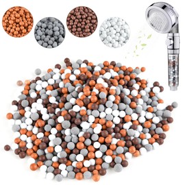4 Pack Replacement Shower Head Beads Four Color Replacement Anion Mineral Replace Mineral Stone Ball Filtration Stone Beads for Shower Head Filter