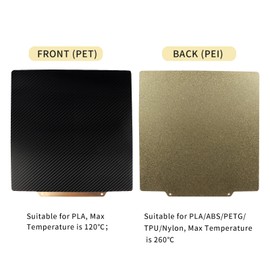 IdeaFormer-3D PET+PEI Magnetic Build Plate 310x310mm, Double Sided PET+PEI Spring Steeel Sheet for CR10, CR10S, for Artillery Sidewinder X1, Sidewinder X2, Anet A8 Plus, Longer LK, LK5 Pro