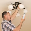 QWORK E26 Light Socket Extender, 2-Pack 4-Level Extendable, Flame-Retardant PBT,