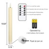 GenSwin Flameless Flickering Taper Candles with 2 Remote Controls and