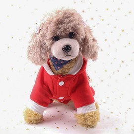 LONTG Warm Dog Jumpsuit With 4 Legs Pet Christmas Costume Pet Outfits Small Medium Cute Puppy Hoodie Jumper Hooded Pet Clothing Coat Jacket For Dogs Cats
