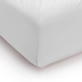 Rohi® Double Fitted Sheet with Two Pillowcases – 25cm Depth – Pure Polycotton Plain Bedding (Double Fitted Sheet & Pillowcases, White)