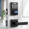 KNOBWELL Smart Fingerprint Door Lock with Lever Handle, Keyless Entry,