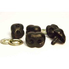 Sassy Bears 15mm Black Bear Safety Noses (10 noses) for Bears Dolls Puppets Crafts