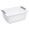 Sterilite 16628006 Medium Stacking Basket, White Basket w/ Titanium Accents,