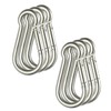 MYUYONG 6 PCS 304 Stainless Steel Carabiner Spring Snap Hook，Silver