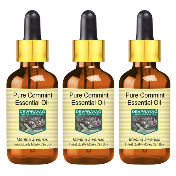 Devprayag Pure Cornmint Essential Oil (Mentha arvensis) with Glass Dropper