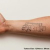'Fire Truck' Temporary Tattoo - Water Resistant, Skin-Safe, Non-Toxic Transfer