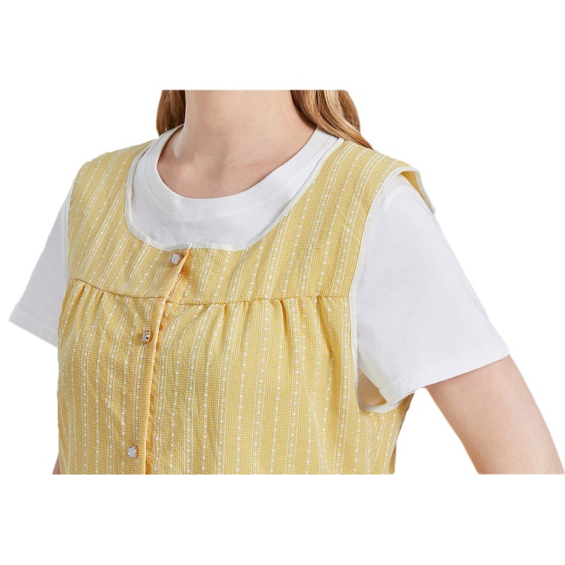 Nanxson Women Cobbler Apron with 2 Patch Pockets,Smock with Buttons