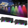 Gtliba Solar Fence Lights Outdoor 10 Colors, Warm White &