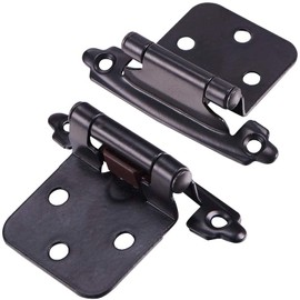4 Pairs Self-Closing Hinges, Kitchen Cabinet Door Hinges with Screws, Stainless Steel Hinges Connector, Stainless Steel Hinges for Home, Kitchen, Bathroom, Bedroom, Black