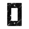 1 Gang Rocker Wallplates，Black And White Marble Texture Decor Bamboo