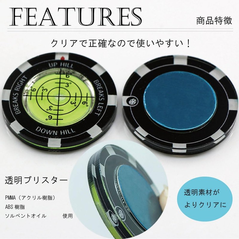 Golf Marker, Level Marker, Ball Marker, Golf Equipment, Magnetic, Magnetic,