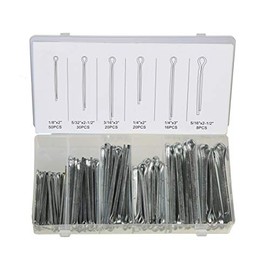 144PC Large Assorted Cotter Pins Extra Large Pin Assortment Cotter Keys Set