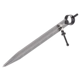 Kozelo Spring Joint Caliper - [12 Inch] Carbon Steel Spring Divider Caliper with Solid Nut for Metalworking Drawing Use, Flat Leg