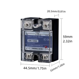 SMGDA Solid State Relay DC to AC Input 3-32VDC to Output 24-480VAC 40A Single Phase Plastic Cover