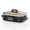 Magnifique 4 Quart Casserole Digital Slow Cooker, Premium Ceramic Bakeware