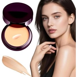 Corrector en Crema Mate Suave con Brocha, Corrector Impermeable 2026 (Nuevo), Alta Cobertura Hidratante, Maquillaje Diario para Mujeres (Blanco marfil)