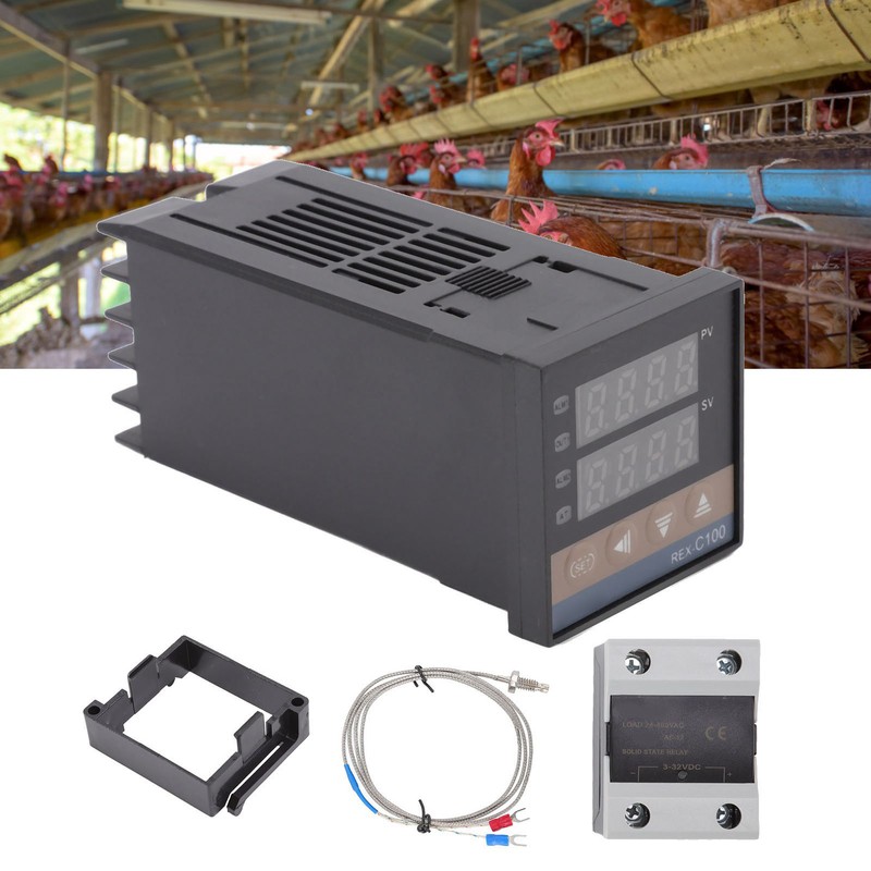 PID Thermostat Temperature Controller Set 0‑400℃ Chicken House Temperature Controller