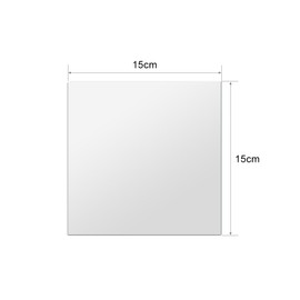 25 Uds Pegatinas de Pared de Espejo Cuadrado DIY, Azulejos Autoadhesivos de 15cm Decoración de Espejo 3 D para Acrílico DIY