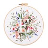 Abillyn Embroidery Starter Kit English Letter E and Flowers Stamped