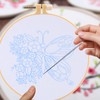 JSRQT Butterfly Embroidery Cross Stitch Set, Flower Stamped Embroidery Starter