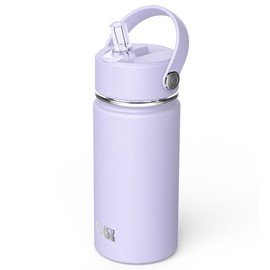 OISIZ Kids Water Bottle with Straw Lid 14oz, Vacuum Insulated 316 Stainless Steel Water Bottles for Kids for School, Leakproof Water Bottle, BPA Free and Keep Cold for 24 Hours