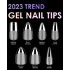 Soft Gel Nail Tips Medium Stiletto, 120PCS Pre Buff Full